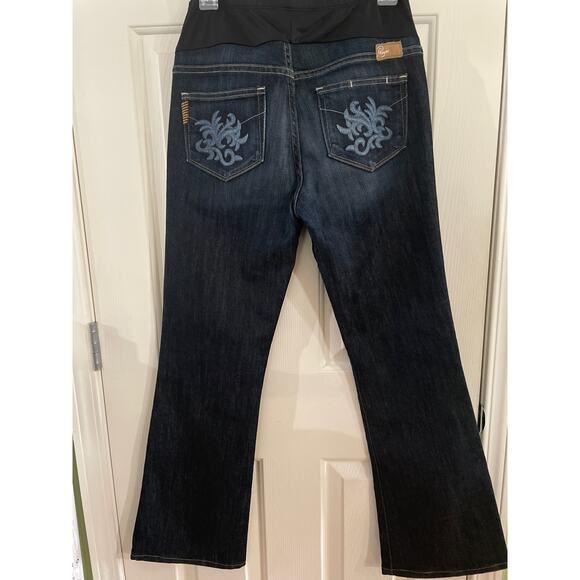 paige maternity dark wash jeans - Picture 3 of 4
